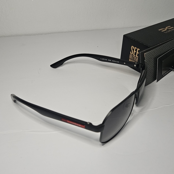 LUENX Sunglasses for Men Square Polarized Polygon Lens - UV 400 Protection with - Picture 5 of 12